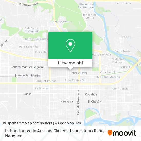 Mapa de Laboratorios de Analisis Clinicos-Laboratorio Raña