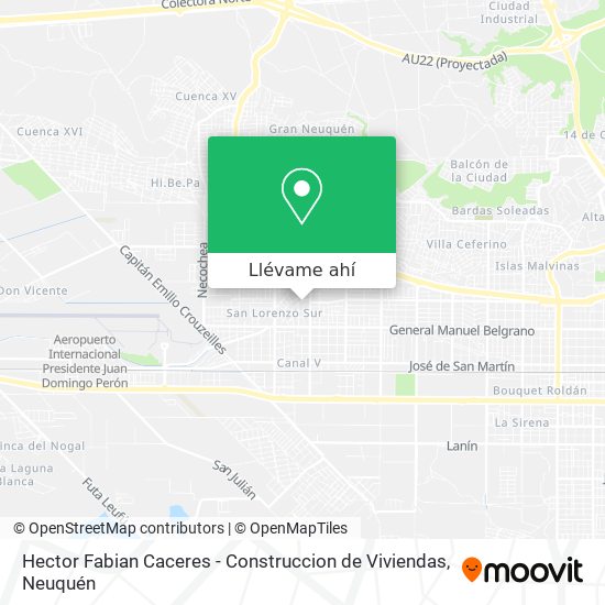 Mapa de Hector Fabian Caceres - Construccion de Viviendas