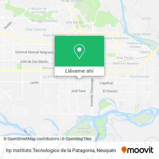 Mapa de Itp Instituto Tecnologico de la Patagonia