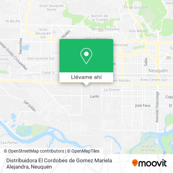 Mapa de Distribuidora El Cordobes de Gomez Mariela Alejandra