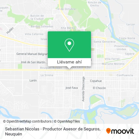 Mapa de Sebastian Nicolas - Productor Asesor de Seguros