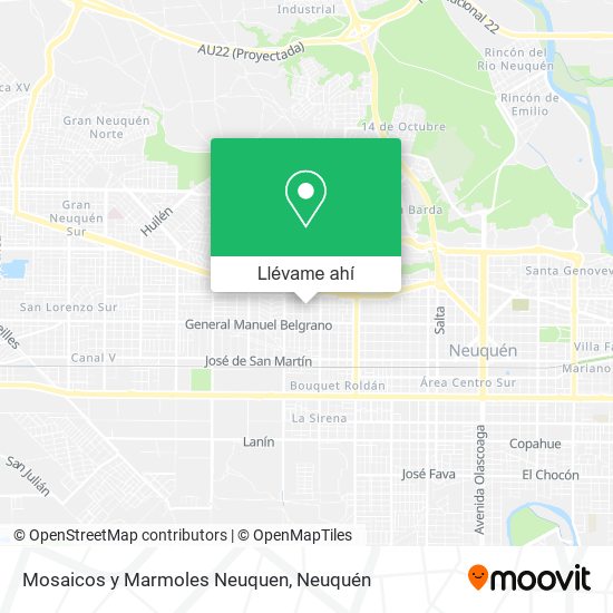 Mapa de Mosaicos y Marmoles Neuquen