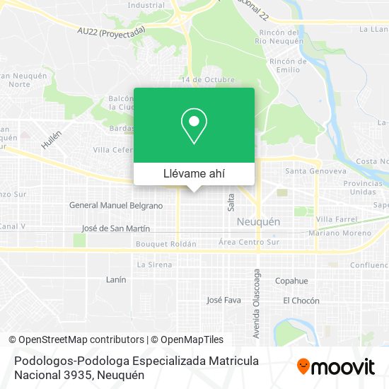 Mapa de Podologos-Podologa Especializada Matricula Nacional 3935