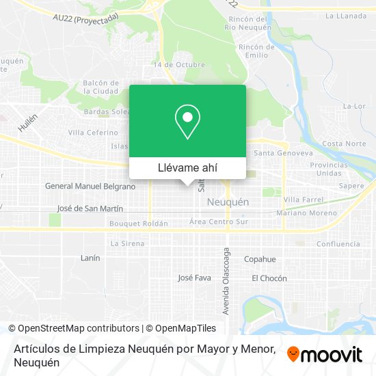 Mapa de Artículos de Limpieza Neuquén por Mayor y Menor