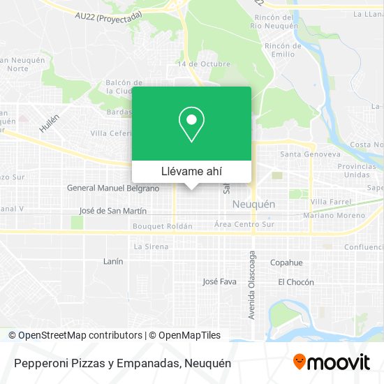Mapa de Pepperoni Pizzas y Empanadas