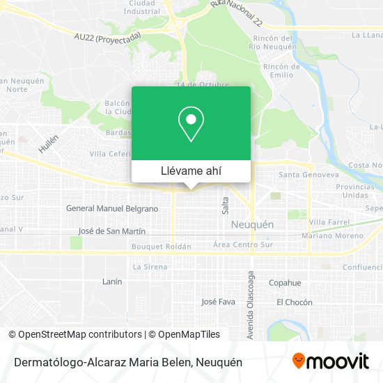 Mapa de Dermatólogo-Alcaraz Maria Belen