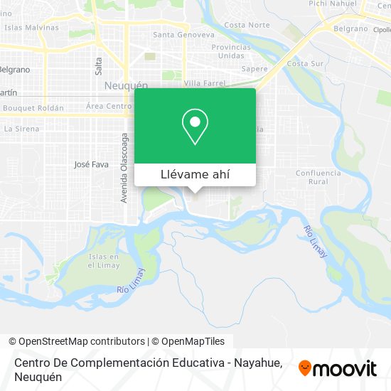 Mapa de Centro De Complementación Educativa - Nayahue