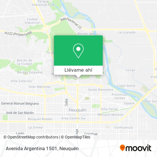 Mapa de Avenida Argentina 1501