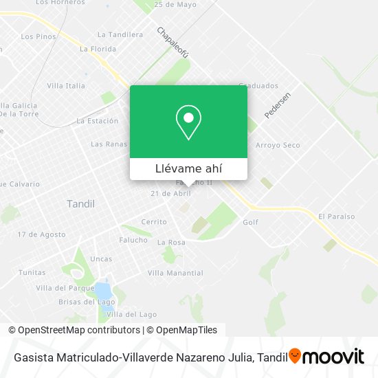 Mapa de Gasista Matriculado-Villaverde Nazareno Julia