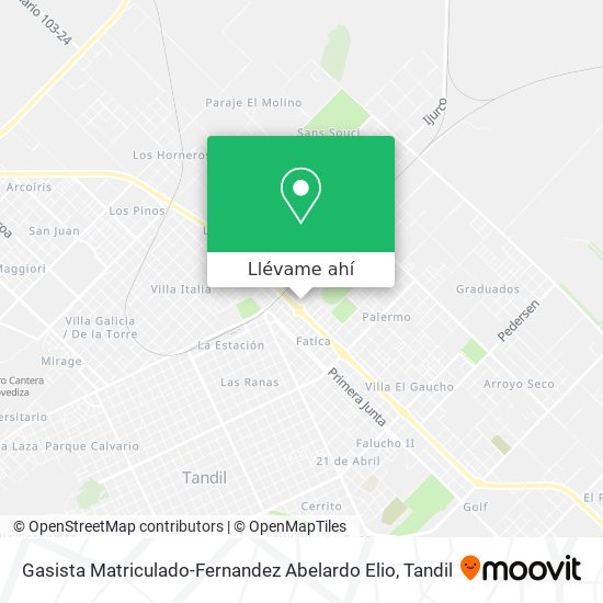Mapa de Gasista Matriculado-Fernandez Abelardo Elio