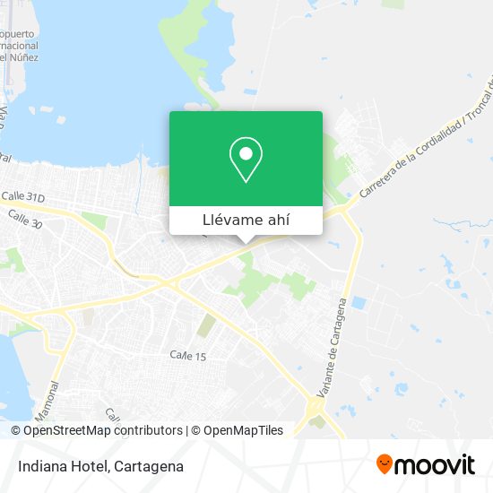 Mapa de Indiana Hotel