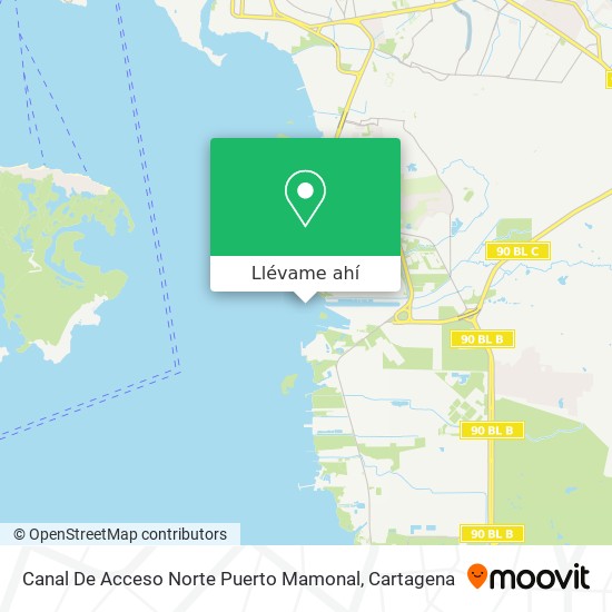 Mapa de Canal De Acceso Norte Puerto Mamonal