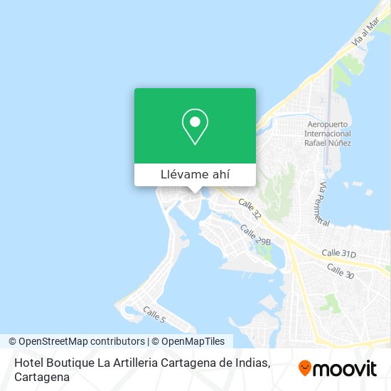 Mapa de Hotel Boutique La Artilleria Cartagena de Indias