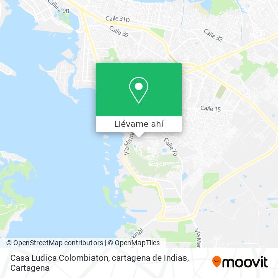 Mapa de Casa Ludica Colombiaton, cartagena de Indias