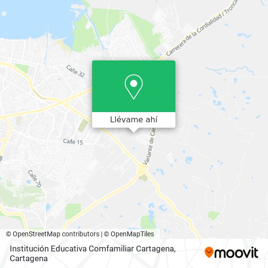 Mapa de Institución Educativa Comfamiliar Cartagena