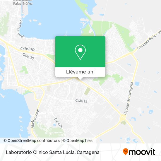 Mapa de Laboratorio Clinico Santa Lucia