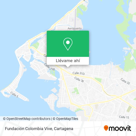 Mapa de Fundación Colombia Vive