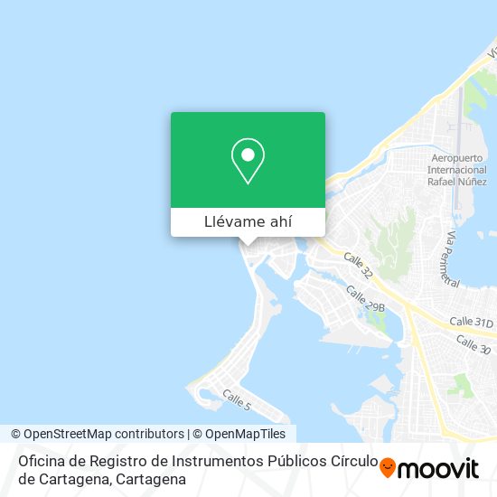 Mapa de Oficina de Registro de Instrumentos Públicos Círculo de Cartagena