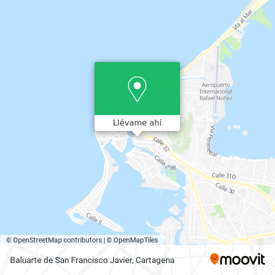 Mapa de Baluarte de San Francisco Javier