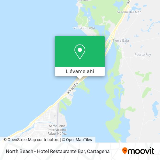 Mapa de North Beach - Hotel Restaurante Bar