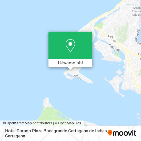 Mapa de Hotel Dorado Plaza Bocagrande Cartagena de Indias