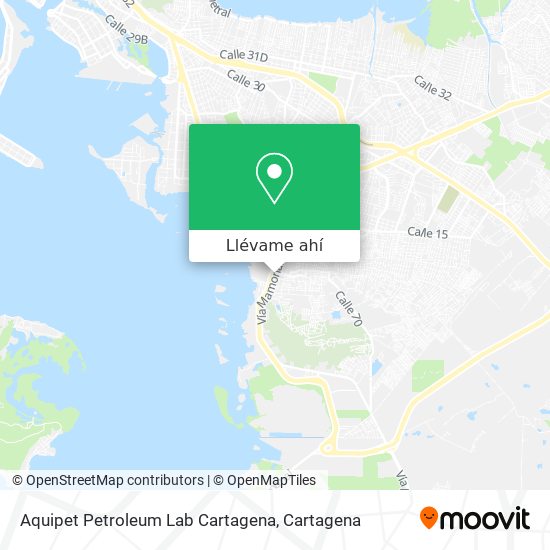 Mapa de Aquipet Petroleum Lab Cartagena