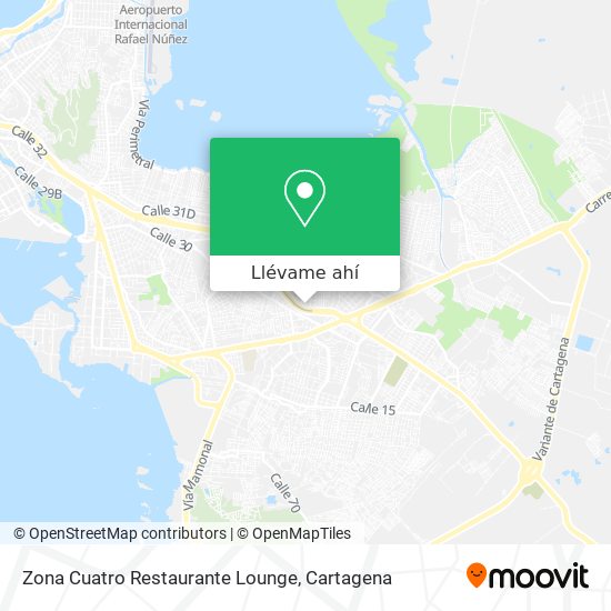 Mapa de Zona Cuatro Restaurante Lounge