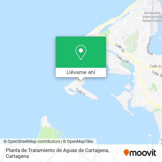 Mapa de Planta de Tratamiento de Aguas de Cartagena