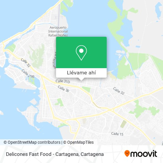 Mapa de Delicones Fast Food - Cartagena