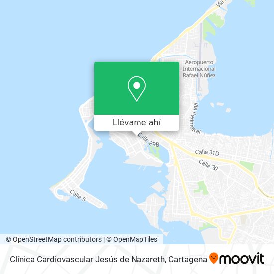 Mapa de Clínica Cardiovascular Jesús de Nazareth