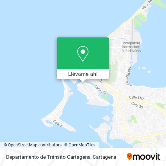 Mapa de Departamento de Tránsito Cartagena