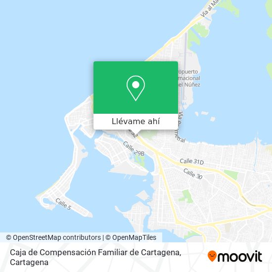 Mapa de Caja de Compensación Familiar de Cartagena