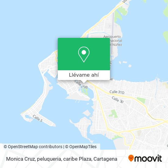 Mapa de Monica Cruz, peluqueria, caribe Plaza