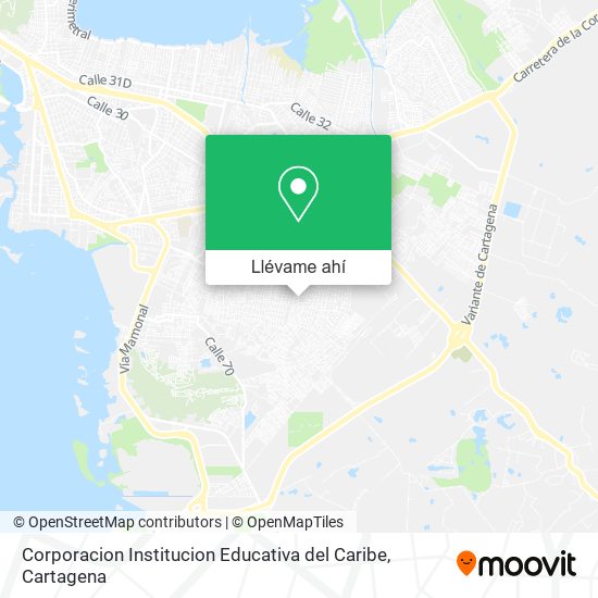 Mapa de Corporacion Institucion Educativa del Caribe