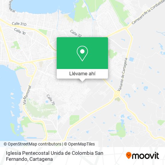 Mapa de Iglesia Pentecostal Unida de Colombia San Fernando