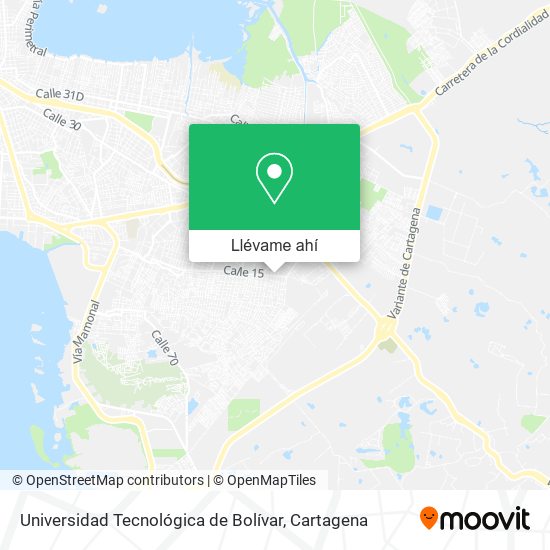 Mapa de Universidad Tecnológica de Bolívar