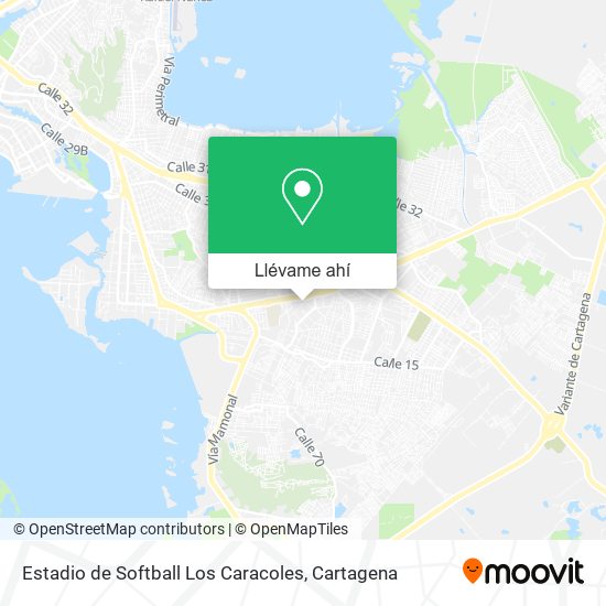 Mapa de Estadio de Softball Los Caracoles