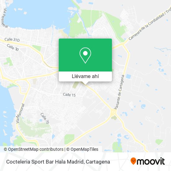 Mapa de Cocteleria Sport Bar Hala Madrid