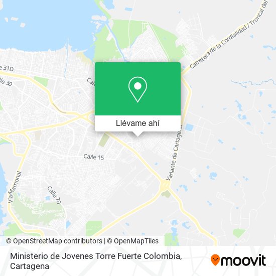 Mapa de Ministerio de Jovenes Torre Fuerte Colombia