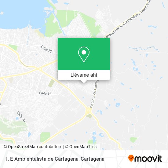 Mapa de I. E Ambientalista de Cartagena