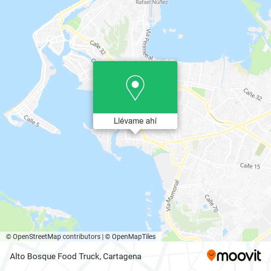 Mapa de Alto Bosque Food Truck