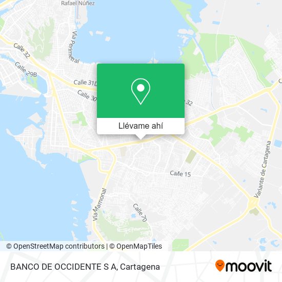 Mapa de BANCO DE OCCIDENTE S A
