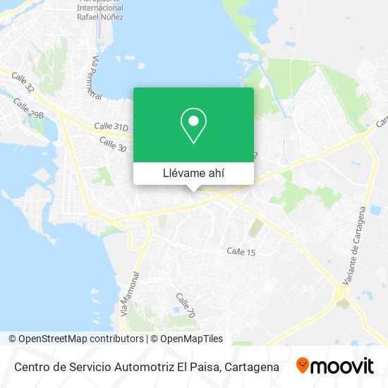 Mapa de Centro de Servicio Automotriz El Paisa