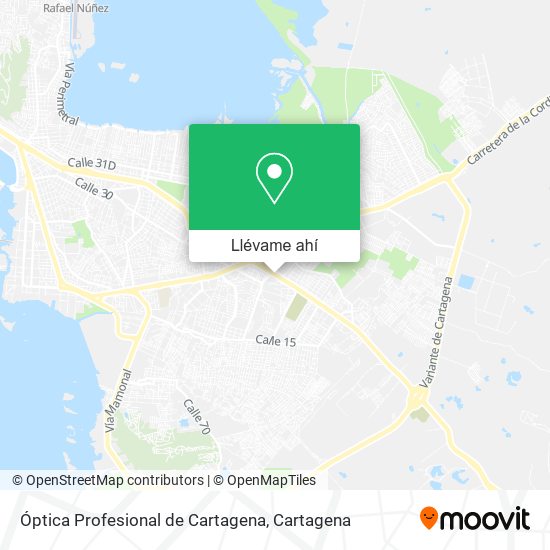 Mapa de Óptica Profesional de Cartagena