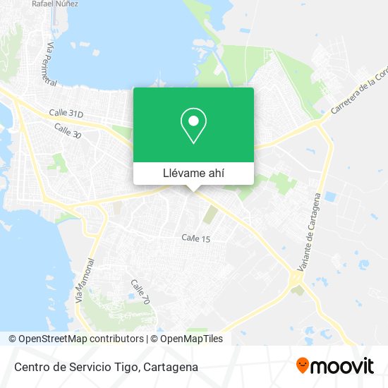 Mapa de Centro de Servicio Tigo