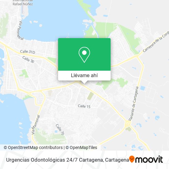 Mapa de Urgencias Odontológicas 24 / 7 Cartagena