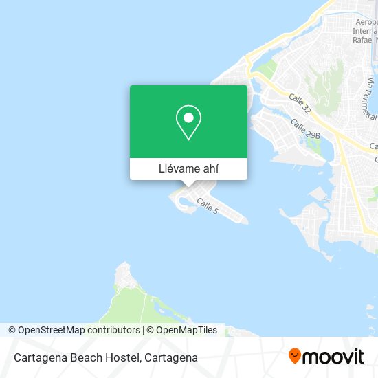 Mapa de Cartagena Beach Hostel