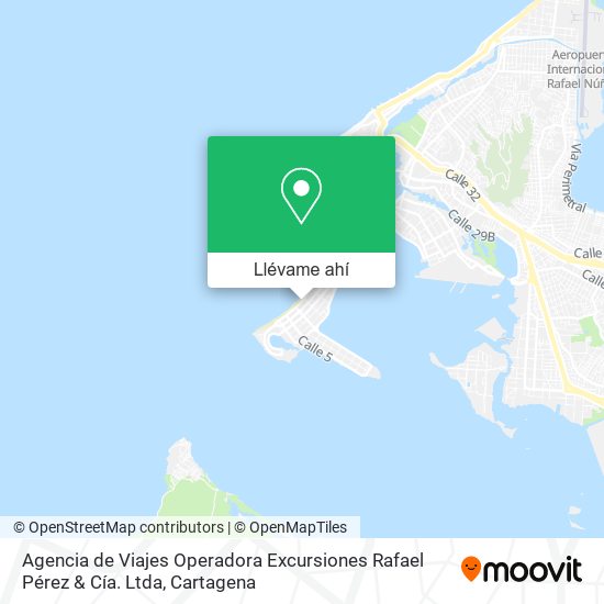 Mapa de Agencia de Viajes Operadora Excursiones Rafael Pérez & Cía. Ltda