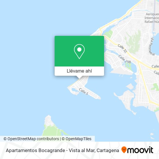 Mapa de Apartamentos Bocagrande - Vista al Mar