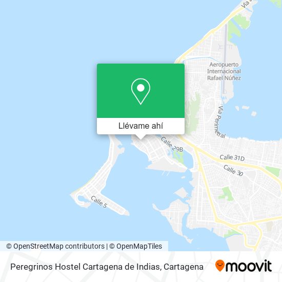 Mapa de Peregrinos Hostel Cartagena de Indias